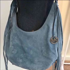NWT Micheal Kors crossbody fringe bag in blue